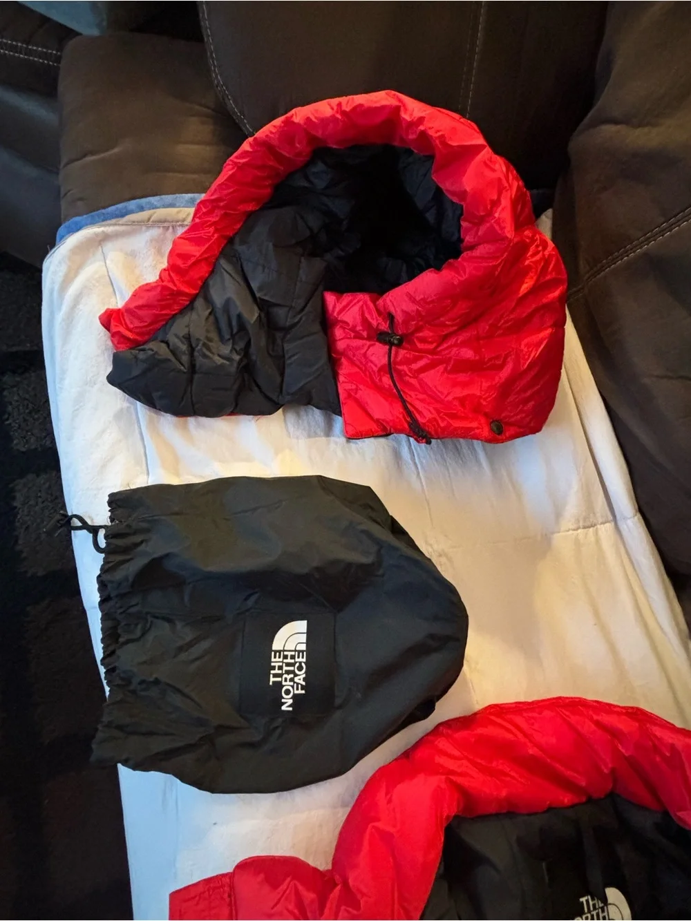 The North Face Red and Black Puffer Jacket. Mint 1996 Gore Dryloft, with hood